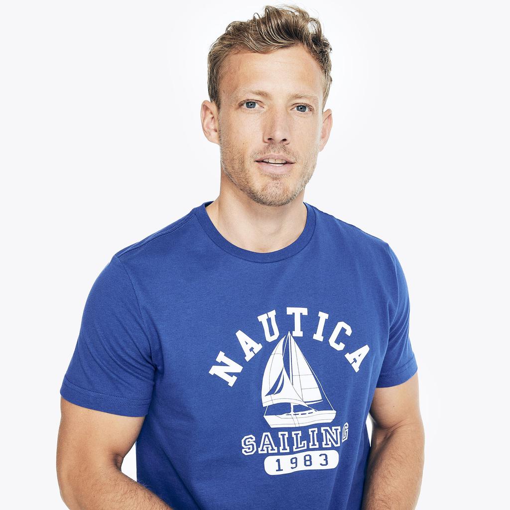Nautica Mens Sailing Graphic Sleep T-Shirt商品第1张图片规格展示