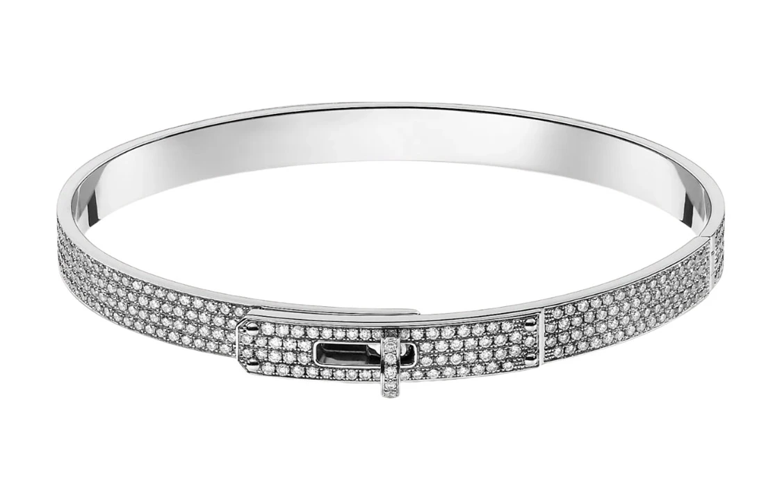 商品[国内直发] Hermes|爱马仕 满钻精致 K金 手镯 女款,价格¥200733,第1张图片