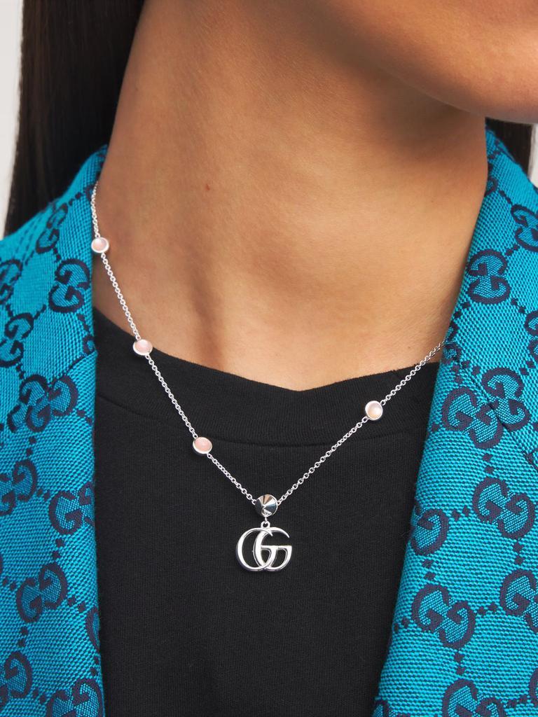 商品Gucci|Double G Mother Of Pearl Necklace,价格¥4794,第1张图片