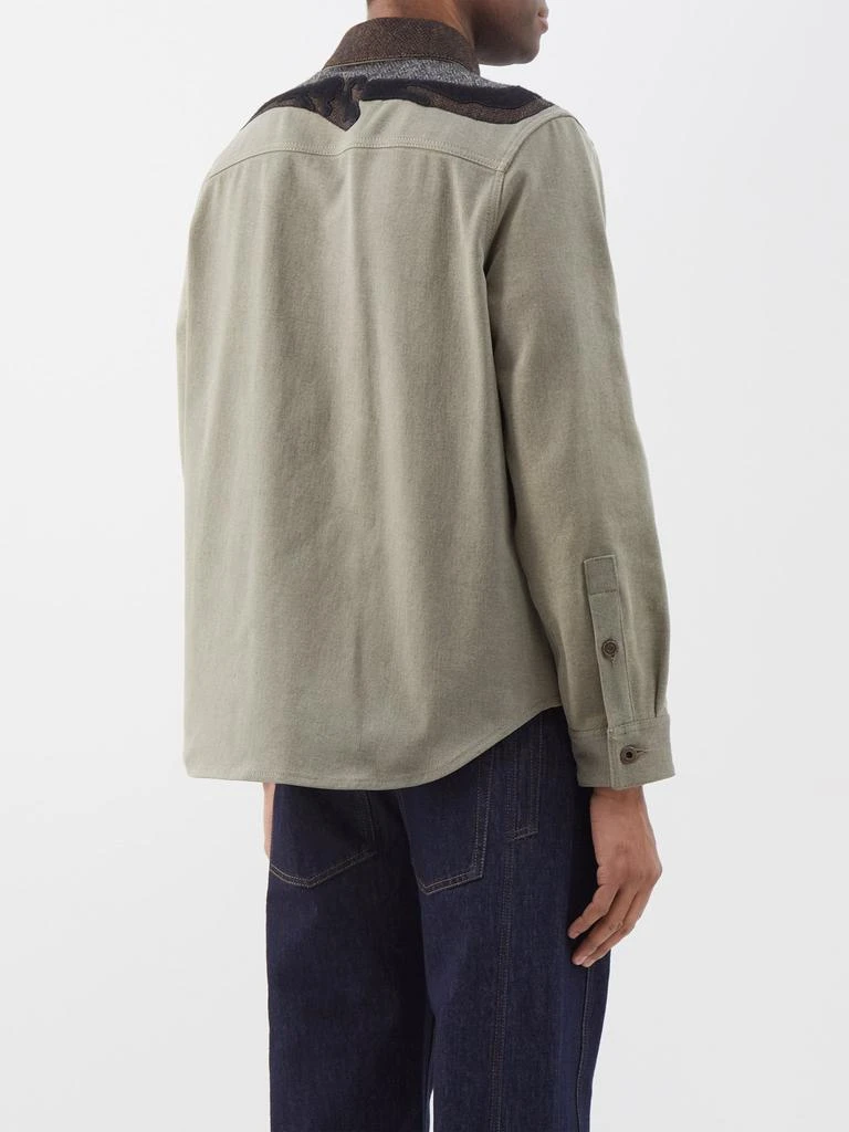 商品Loewe|Deer suede-appliqué denim overshirt,价格¥8165,第5张图片详细描述