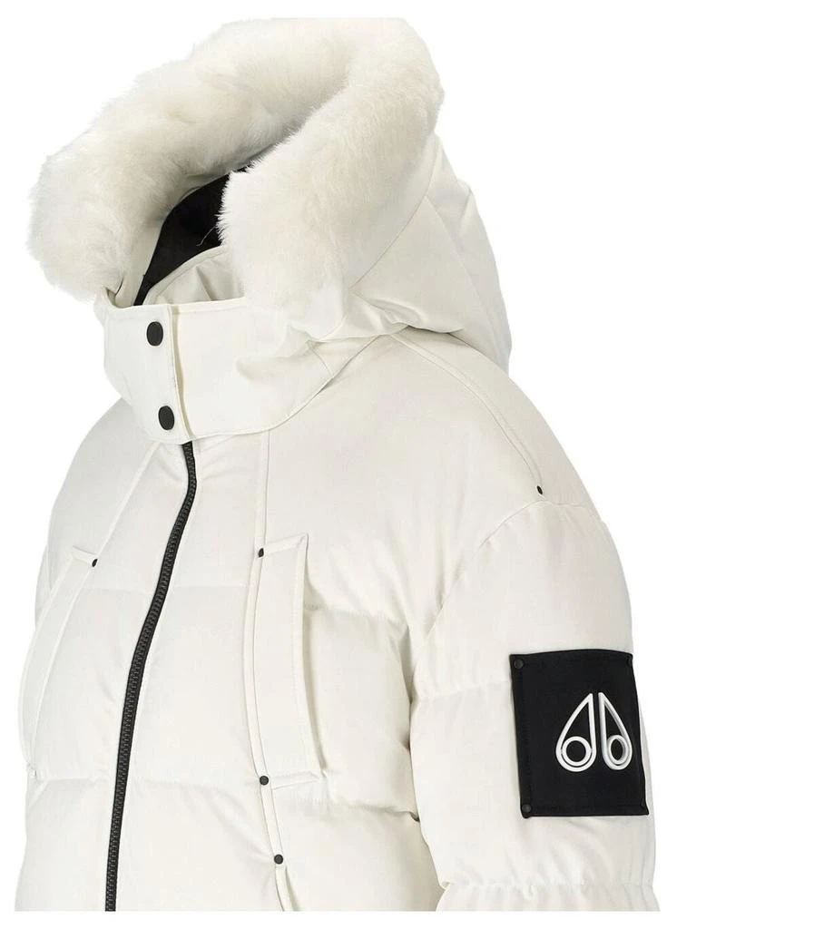 商品Moose Knuckles|MOOSE KNUCKLES  ETON WHITE SHORT HOODED DOWN JACKET,价格¥10733,第3张图片详细描述