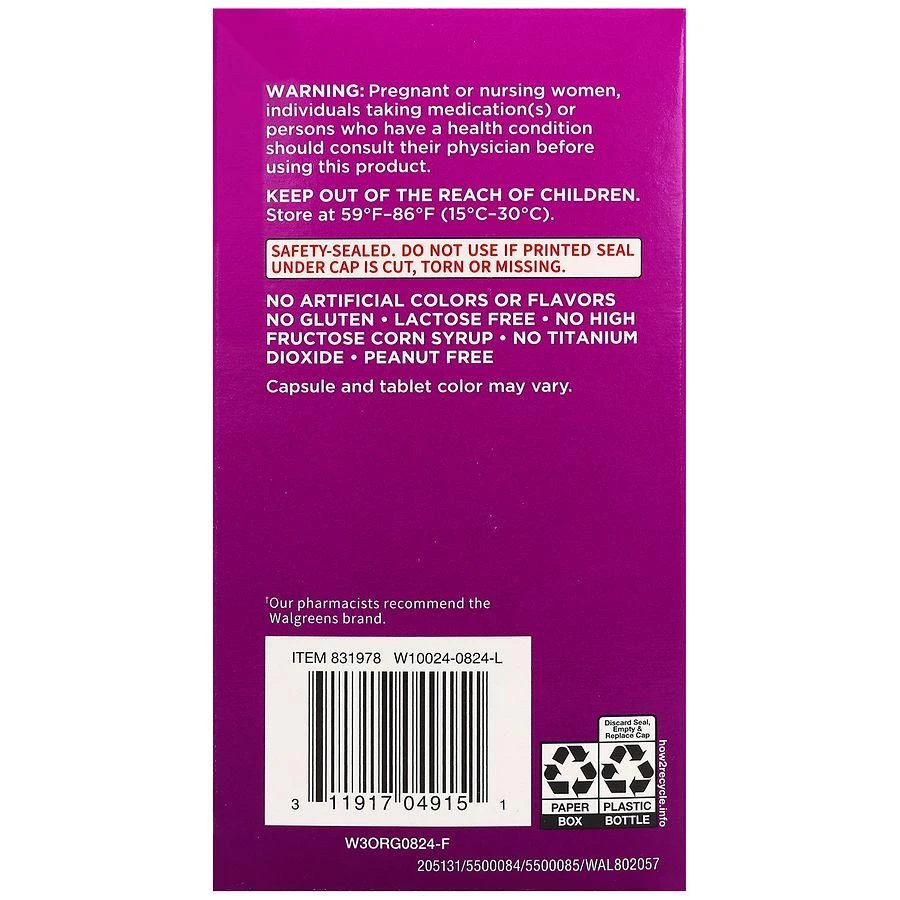 商品Walgreens|Women's Fertility Tablets & Men's Fertility Capsules Combo Pack,价格¥195,第4张图片详细描述