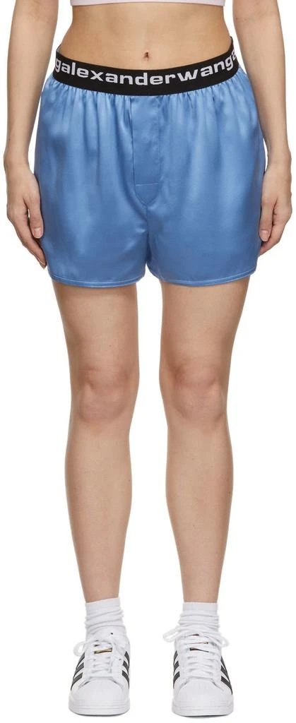 商品Alexander Wang|Blue Logo Boxer Short,价格¥1244,第1张图片