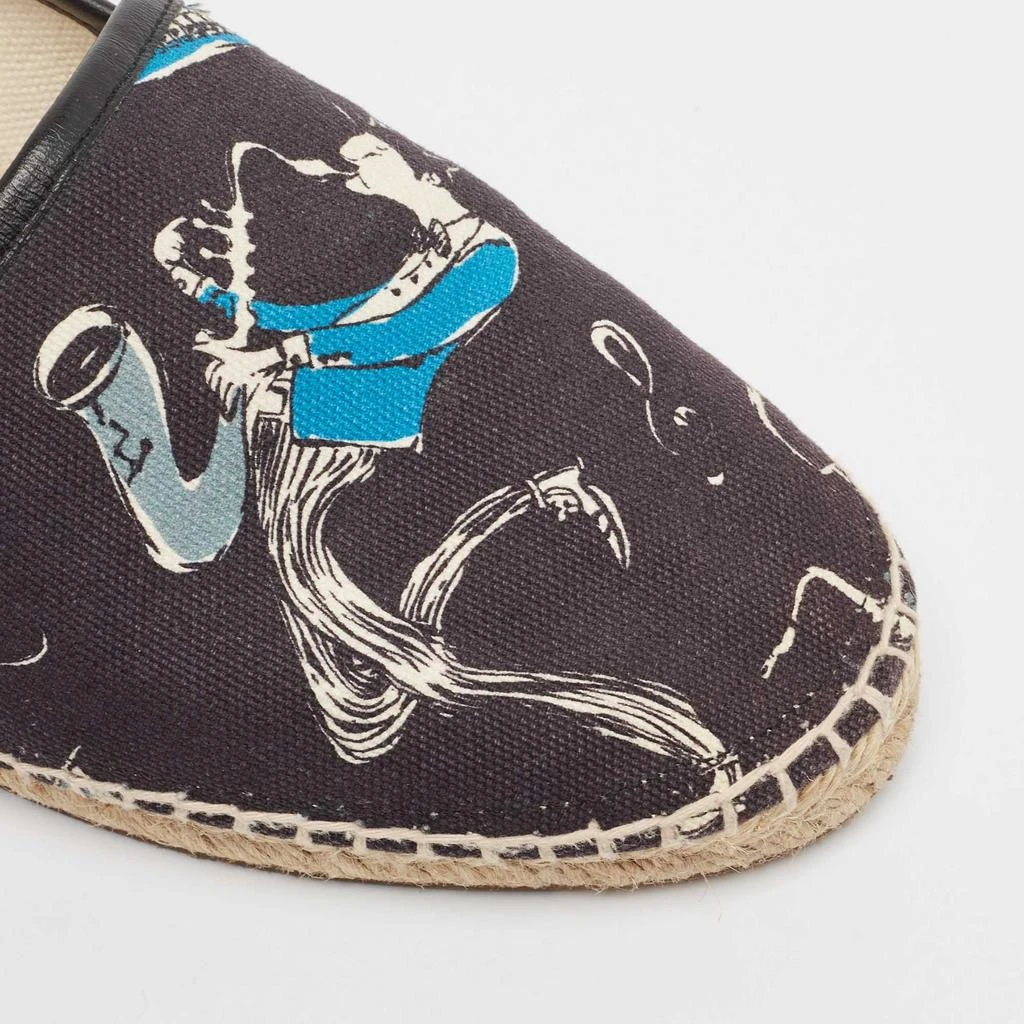 Dolce & Gabbana Navy Blue Printed Canvas Slip On Espadrilles Size 40 商品