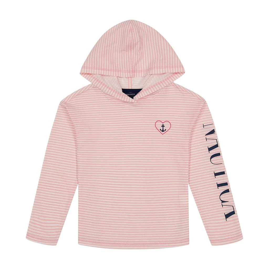 商品Nautica|Nautica Girls' Striped Hooded Long-Sleeve T-Shirt (7-16),价格¥97,第2张图片详细描述