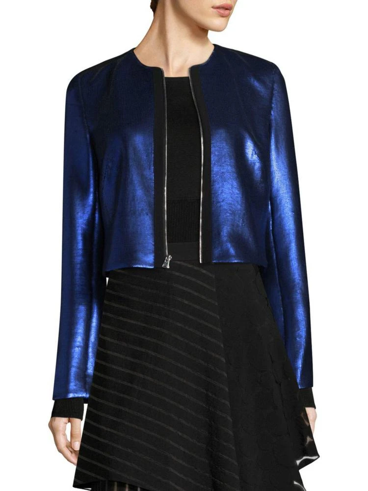 商品Diane von Furstenberg|Metallic Zip-Front Jacket,价格¥2020,第1张图片