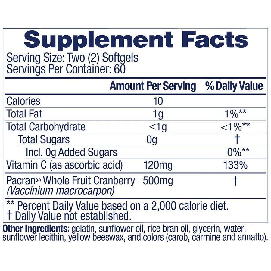 商品AZO|Cranberry Urinary Tract Health Dietary Supplement Softgels Cranberry,价格¥181,第4张图片详细描述