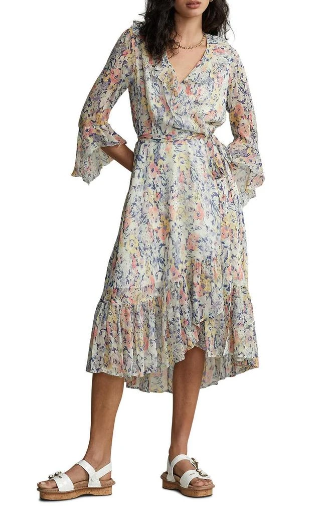 商品Ralph Lauren|Sheri Floral Chiffon Wrap Dress,价格¥1094,第1张图片