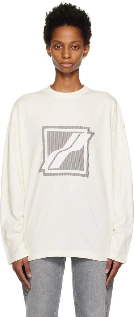 商品We11done|Off-White Print Long Sleeve T-Shirt,价格¥626,第1张图片