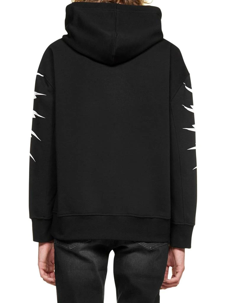 商品Neil Barrett|Neil Barrett Thunderbolt Print Drawstring Hoodie,价格¥2659,第3张图片详细描述