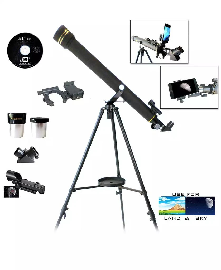 商品Galileo|800 X 60mm Day and Night Telescope and Smartphone Adapter and Red Dot Finder,价格¥2138,第1张图片