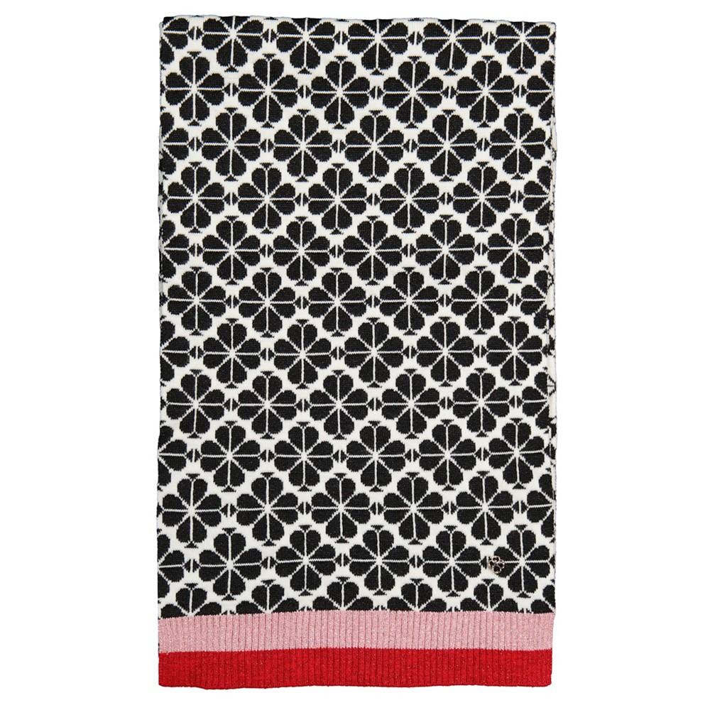 Women's Spade Flower Stripe Knit Scarf商品第1张图片规格展示