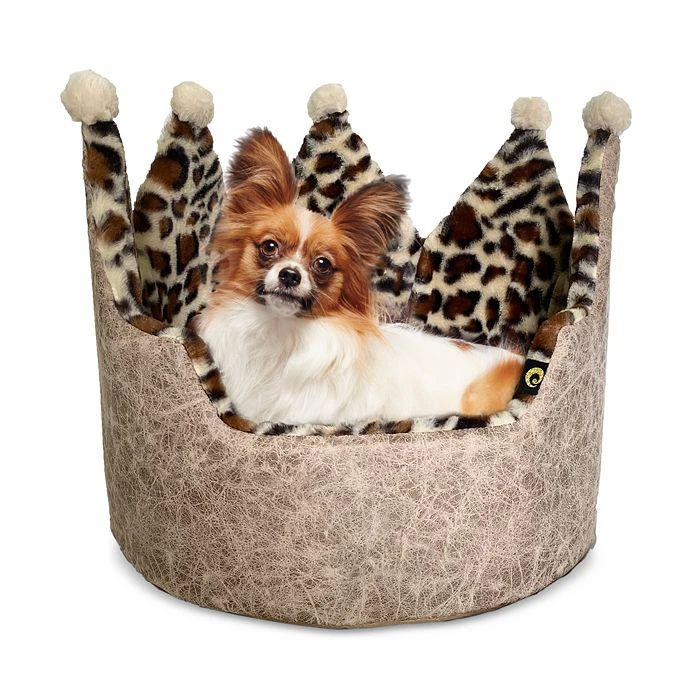 商品Precious Tails|Leopard Print Crown Pet Bed,价格¥523,第3张图片详细描述