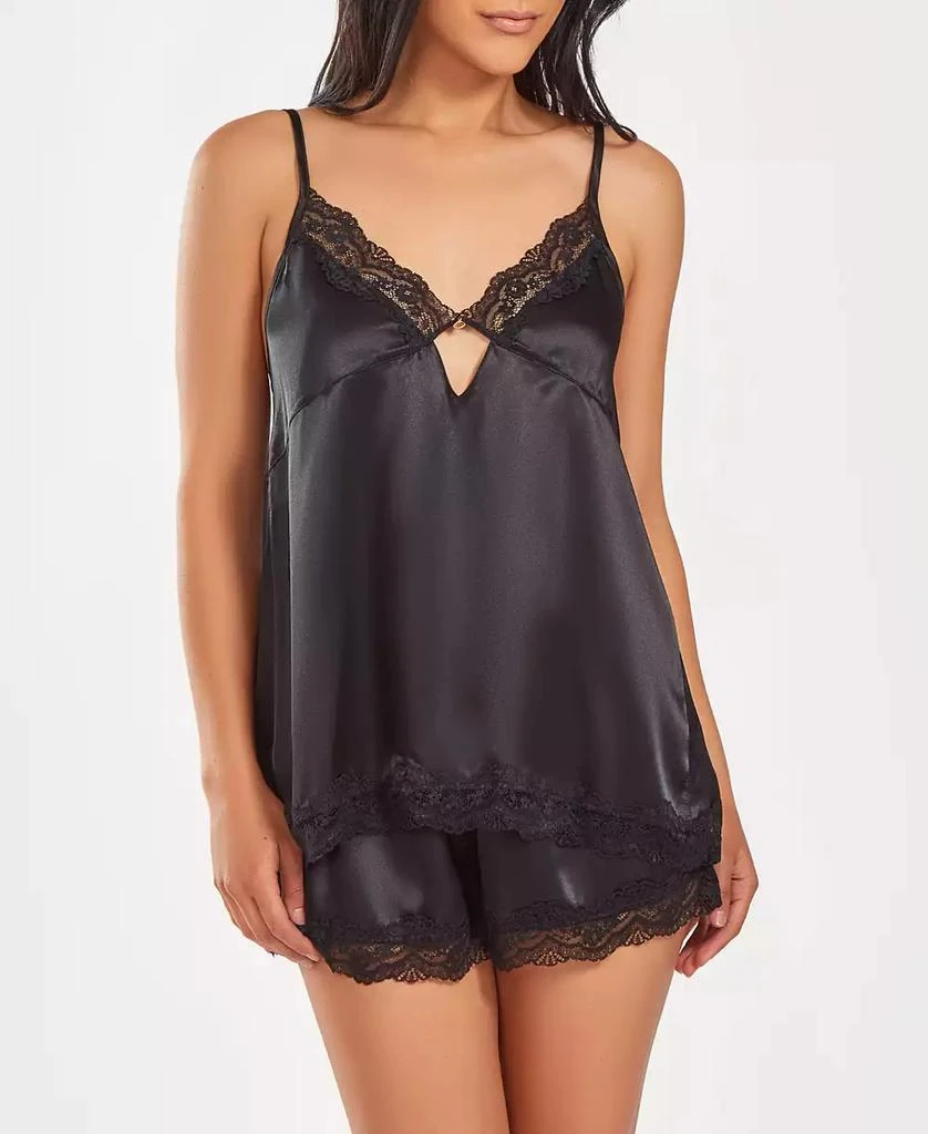 商品iCollection|Women's Silky Centered Jeweled Camisole and Shorts Pajama Set,价格¥368,第1张图片