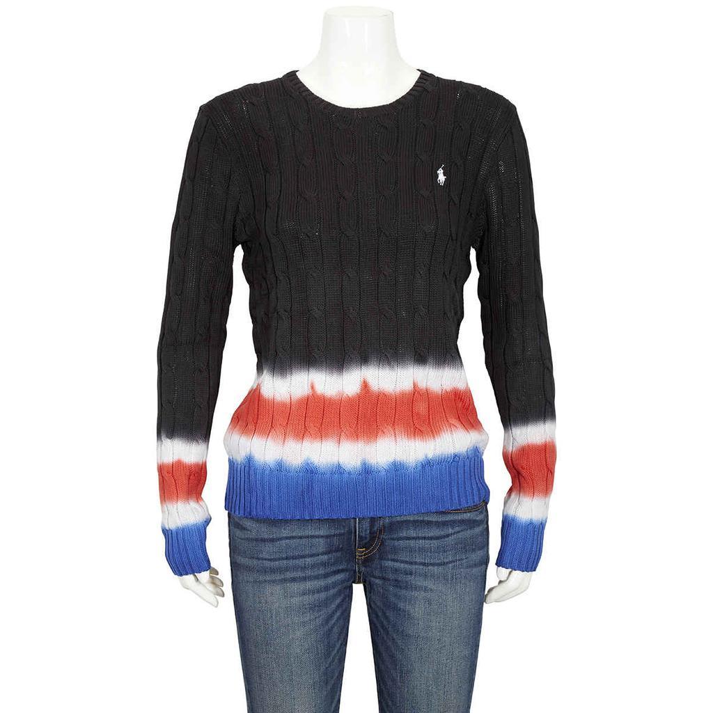 商品Ralph Lauren|Polo Ralph Lauren Ladies Tie Dye Cable Knit Sweater, Size X-Small,价格¥461,第1张图片