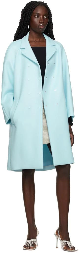 商品Max Mara|Blue Tiberio Coat,价格¥14350,第4张图片详细描述
