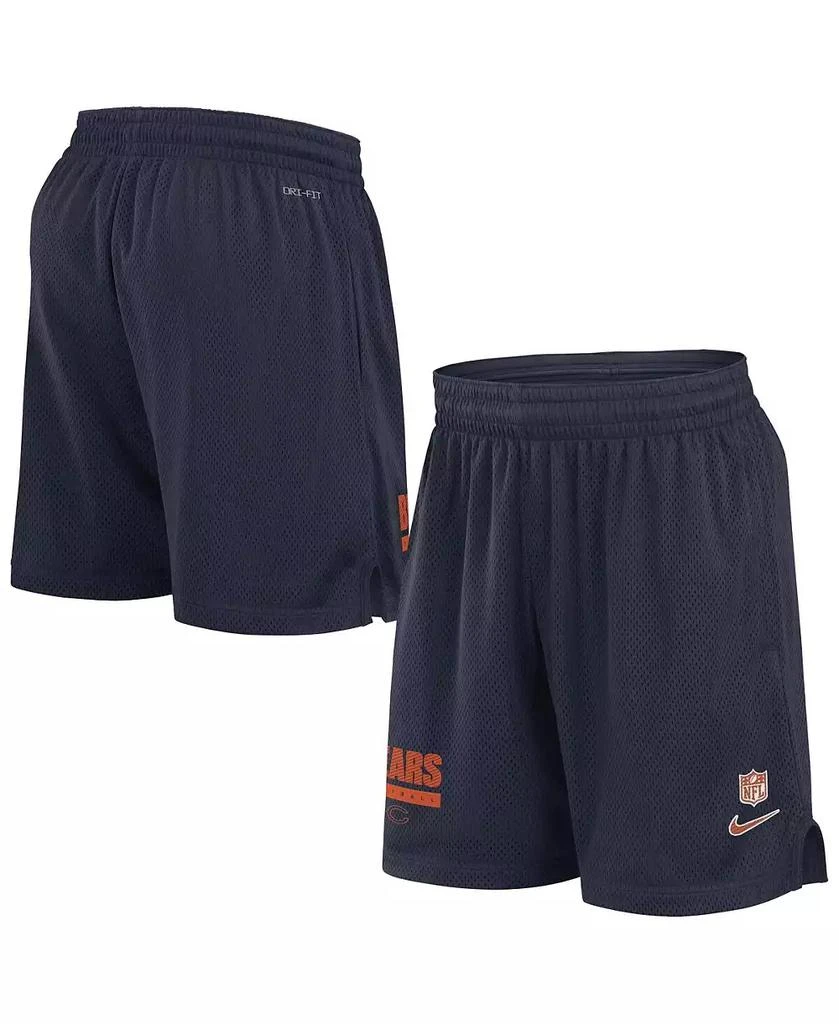 商品NIKE|Men's Navy Chicago Bears 2024 Sideline Performance Mesh Shorts,价格¥342,第1张图片