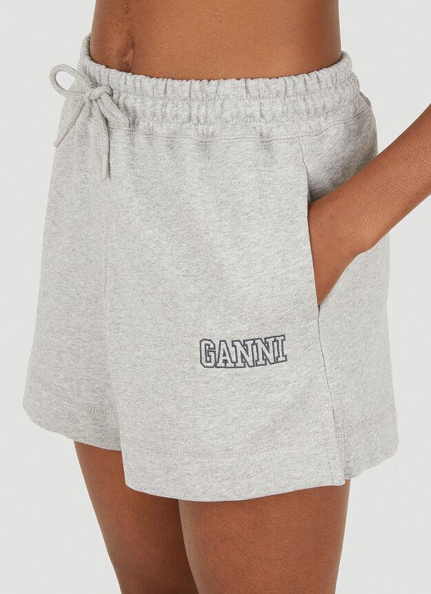 商品Ganni|Logo Embroidery Track Shorts in Grey,价格¥765,第7张图片详细描述