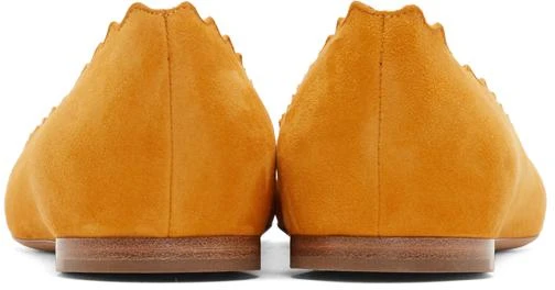 商品Chloé|Orange Suede Lauren Flats,价格¥2045,第4张图片详细描述