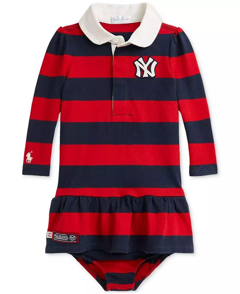 商品Ralph Lauren|Baby Girls Striped Yankees Jersey Dress,价格¥663,第1张图片