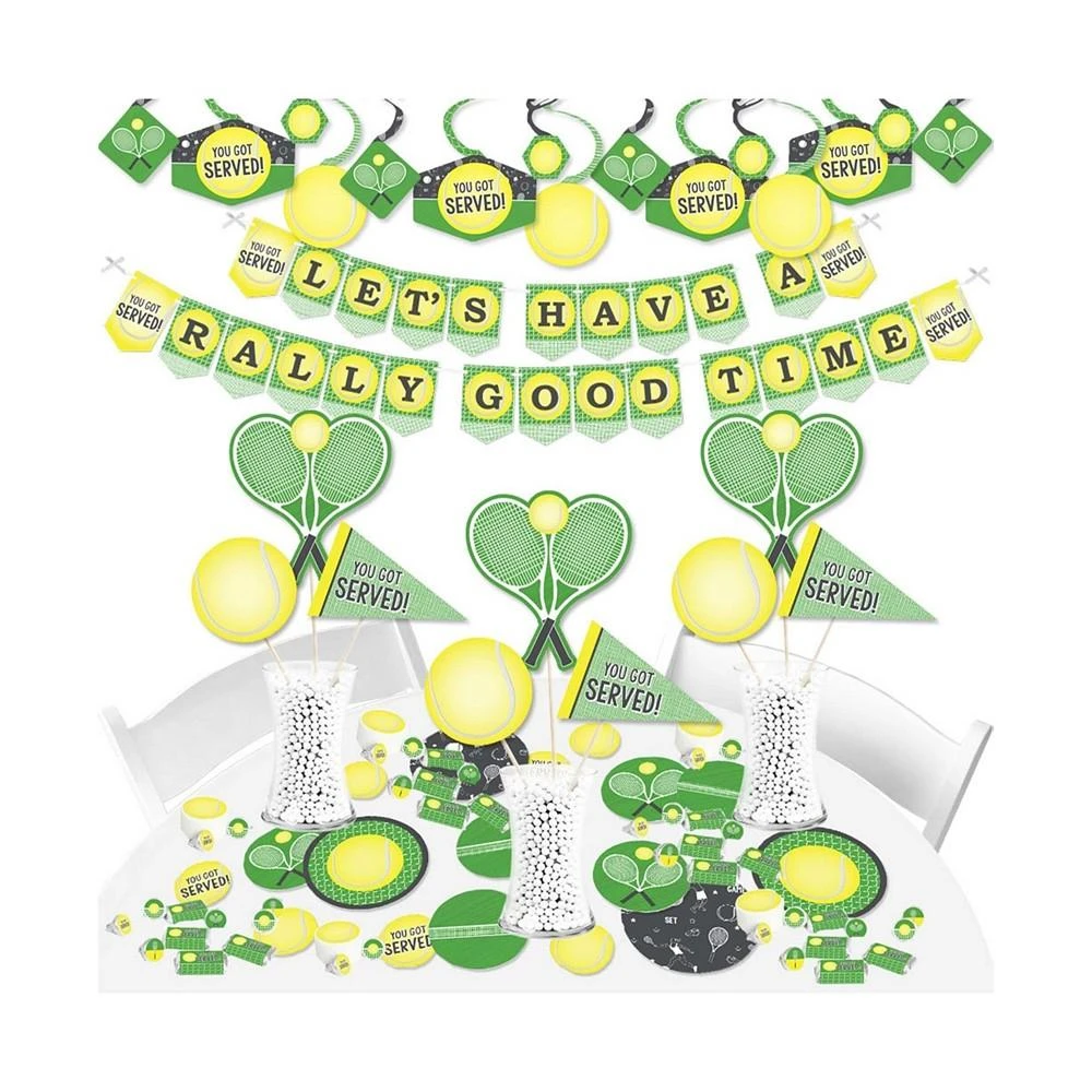 商品Big Dot of Happiness|You Got Served - Tennis - Baby Shower or Tennis Ball Birthday Party Supplies - Banner Decoration Kit - Fundle Bundle,价格¥521,第1张图片
