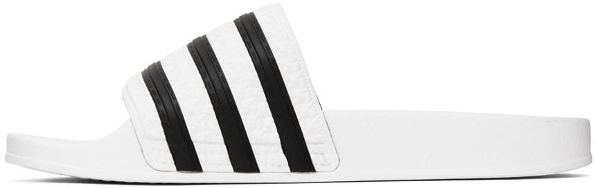 商品Adidas|White & Black Adilette Slides,价格¥225,第3张图片详细描述