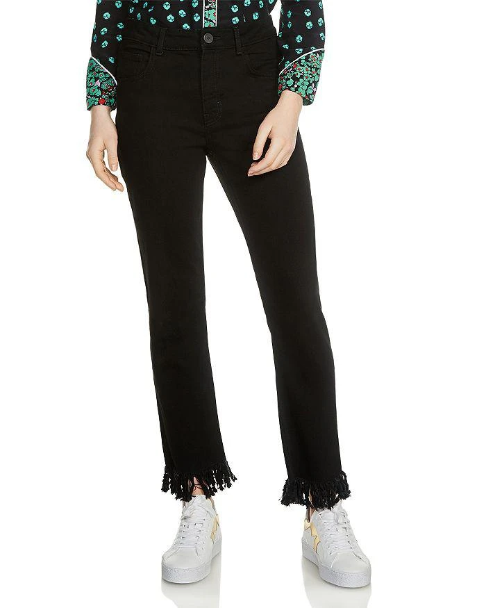 商品Maje|Panako Skinny Frayed-Hem Ankle 牛仔裤,价格¥564,第1张图片