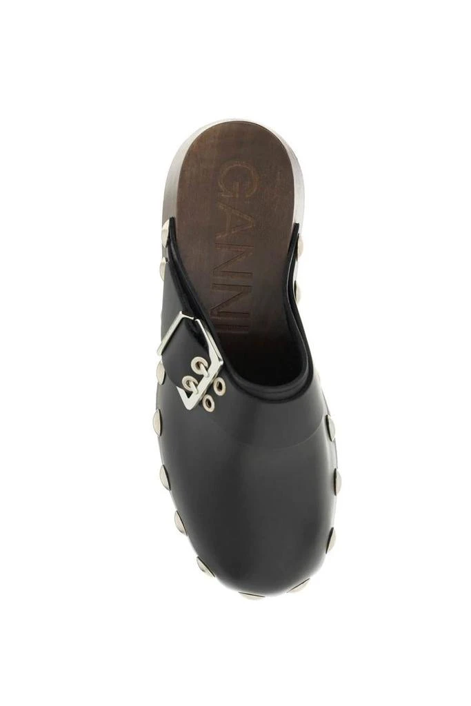 商品Ganni|Ganni leather retro mules,价格¥1684,第2张图片详细描述