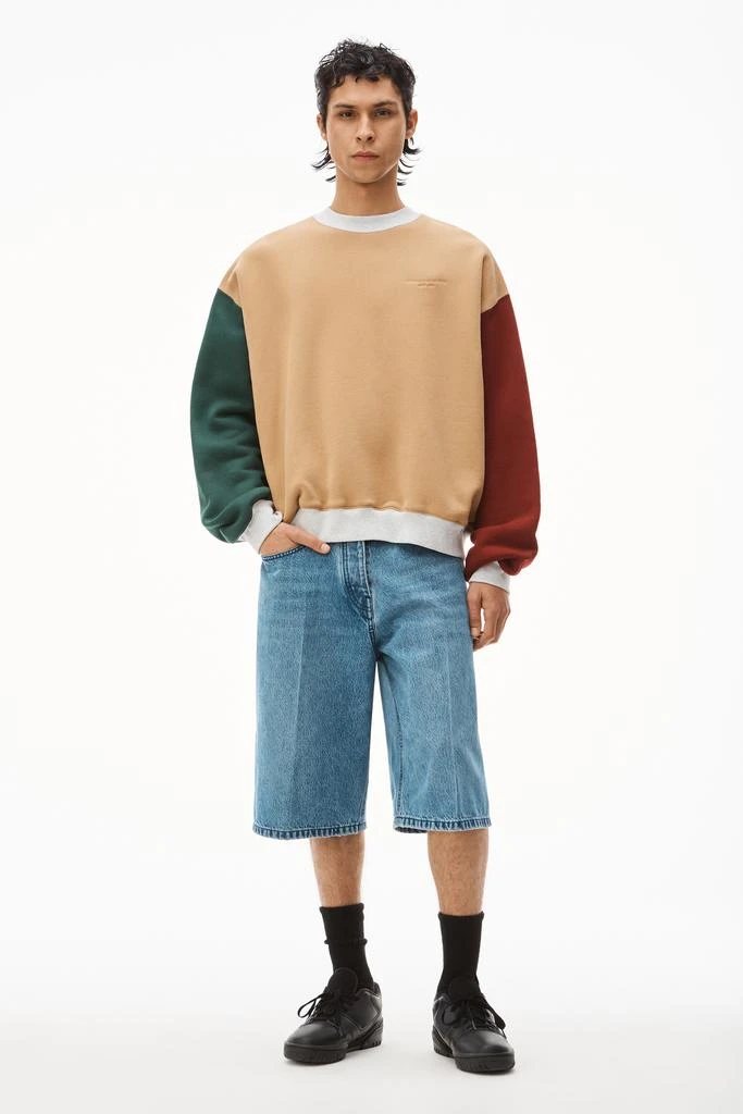 商品Alexander Wang|COLORBLOCK CREWNECK PULLOVER IN TERRY,价格¥1452,第4张图片详细描述