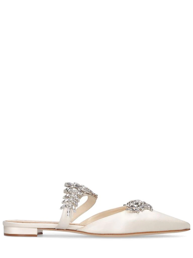 商品Manolo Blahnik|10mm Lurum Satin Flats,价格¥9873,第1张图片
