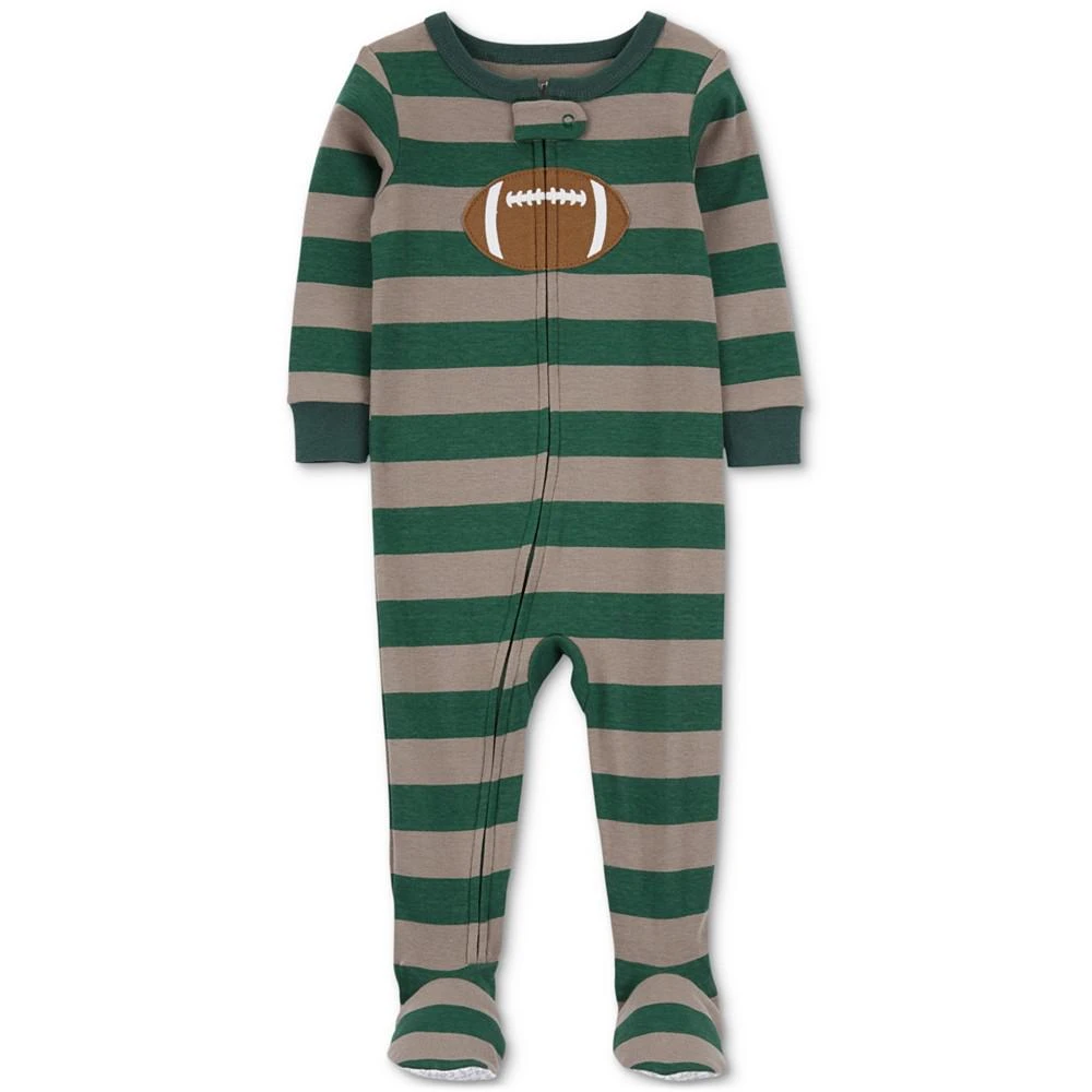 商品Carter's|Toddler Boys 1-Piece Football 100% Snug-Fit Cotton Footed Pajama,价格¥105,第1张图片