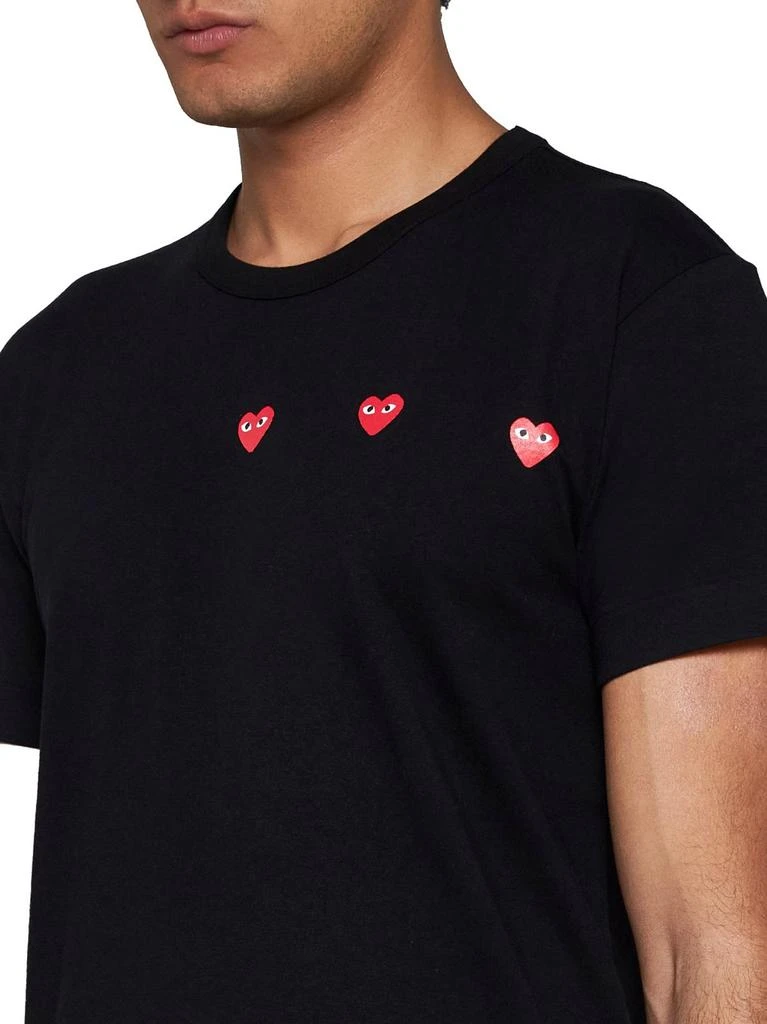 商品Comme des Garcons|Comme des Garçons Play Triple Hearts Crewneck T-Shirt,价格¥432,第5张图片详细描述