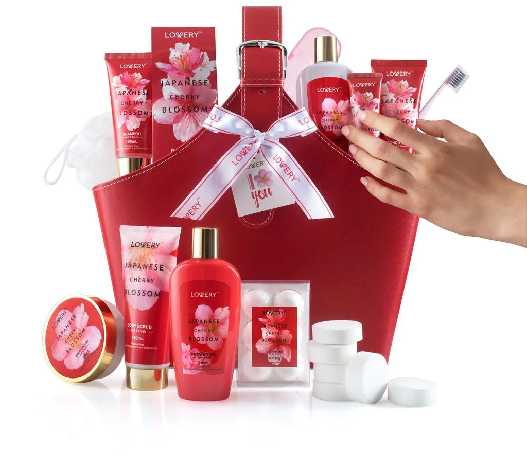 商品Lovery|Japanese Cherry Blossom Deluxe Spa Bag 25-Piece Set,价格¥531,第1张图片