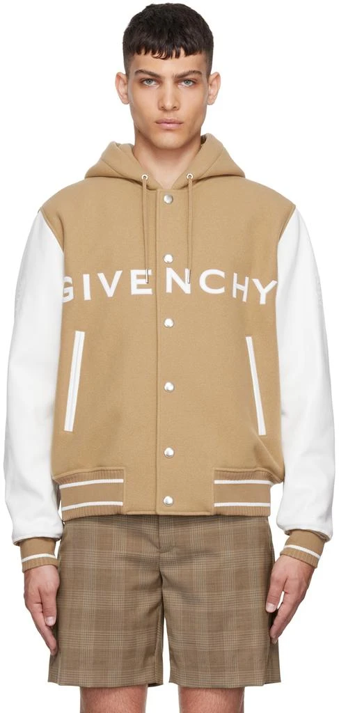 商品Givenchy|米色皮革夹克,价格¥29030,第1张图片