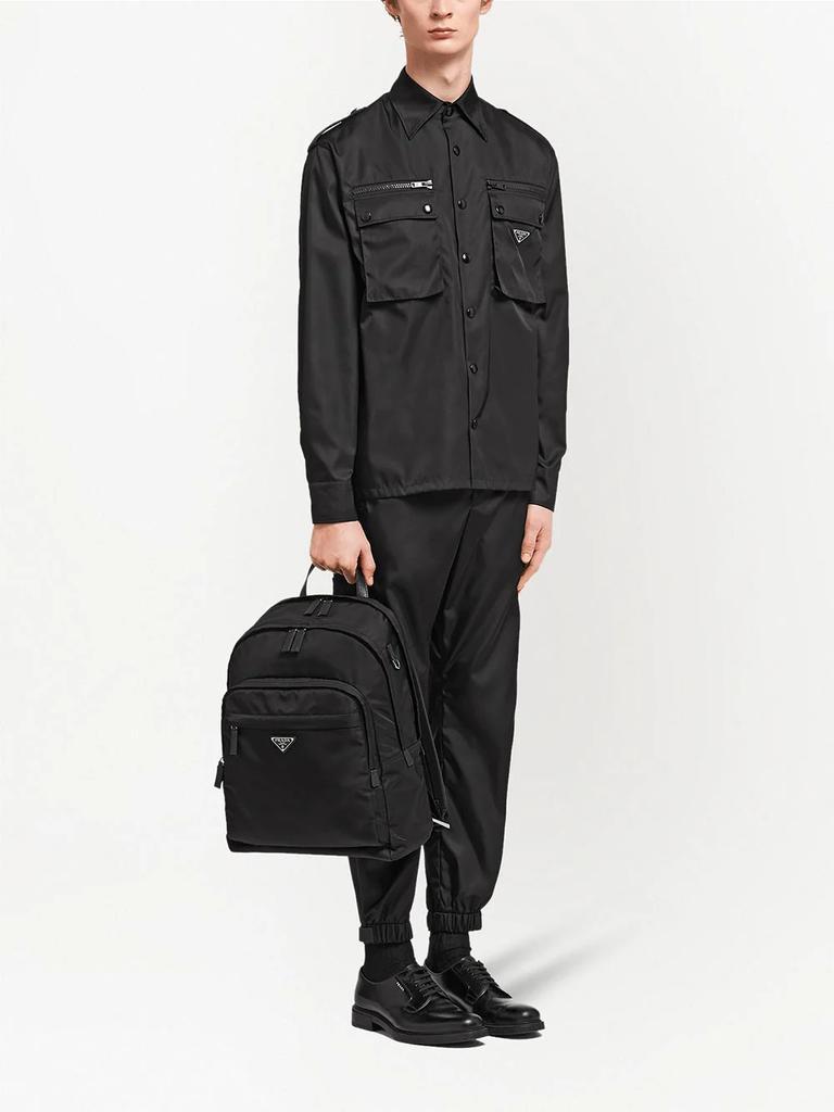 商品Prada|PRADA Re-Nylon logo-plaque backpack,价格¥14118,第4张图片详细描述