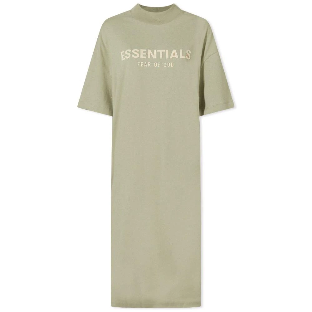 商品Essentials|Fear of God ESSENTIALS Women's Logo T-Shirt Dress - Sea Foam,价格¥441,第1张图片