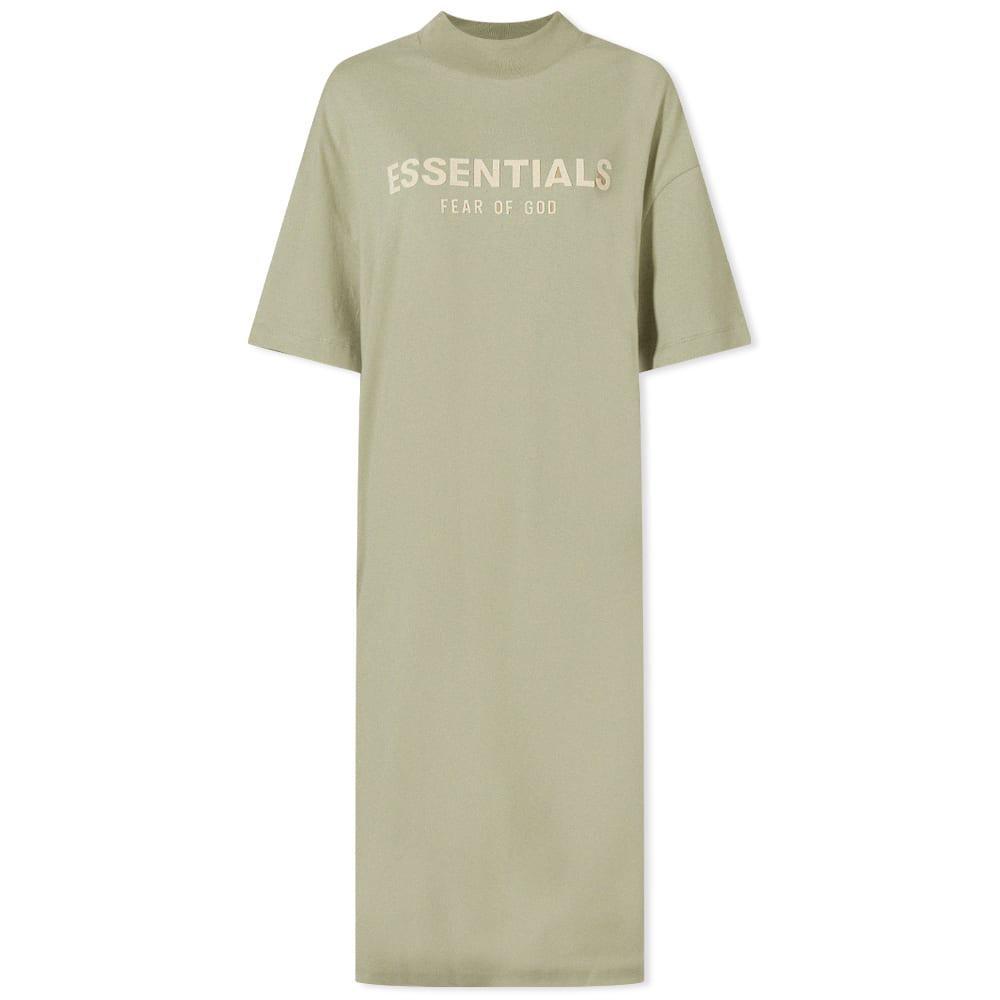 商品Essentials|Fear of God ESSENTIALS Women's Logo Tee Dress - Sea Foam,价格¥707,第1张图片