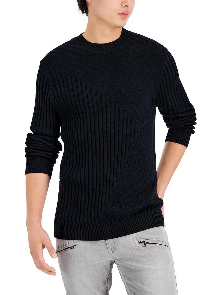 商品INC International|Tucker Mens Cotton Ribbed Crewneck Sweater,价格¥197,第1张图片