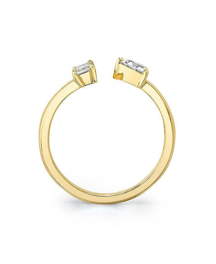 商品VRAI|Lab Grown Diamond Baguette & Trillion Mixed Cuff Ring in 14K Gold, .50 ct. t.w.,价格¥6353,第3张图片详细描述