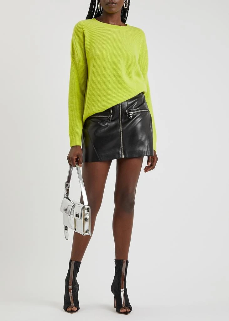 商品Alice + Olivia|Kendale black vegan leather mini skirt,价格¥3442,第4张图片详细描述