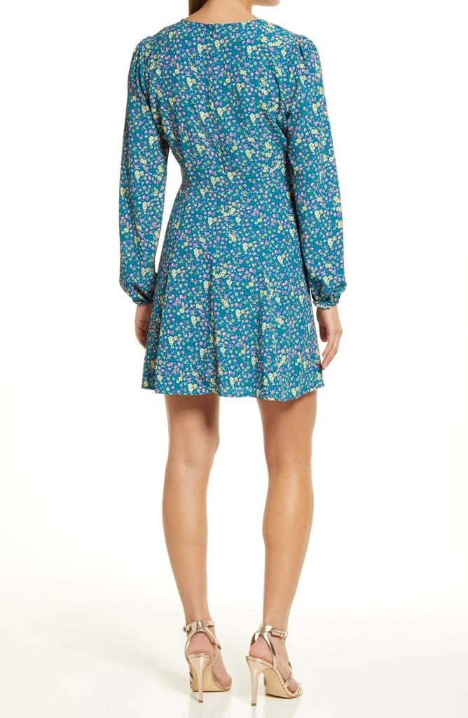 商品Charles Henry|Long Sleeve Floral Mini Dress,价格¥348,第2张图片详细描述