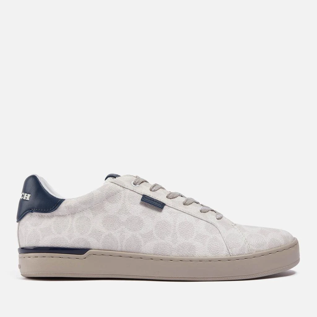 商品Coach|Coach Men's Lowline Signature Cupsole Coated-Canvas Trainers,价格¥878,第1张图片