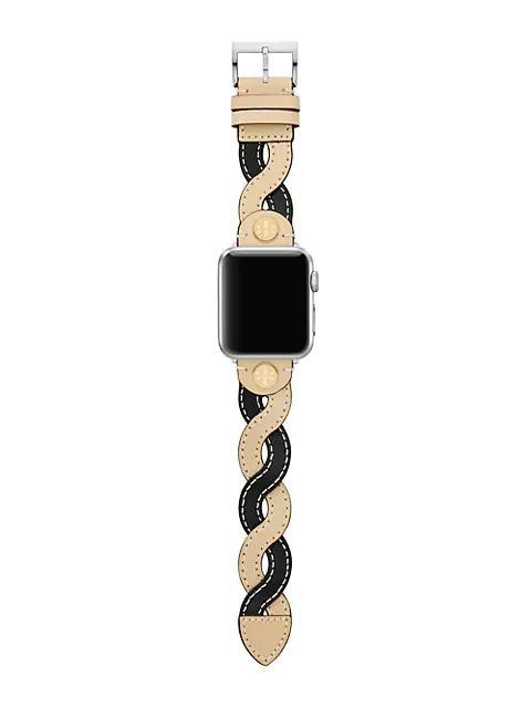 商品Tory Burch|TB Two-Tone Leather Apple® Watch Strap,价格¥854,第4张图片详细描述