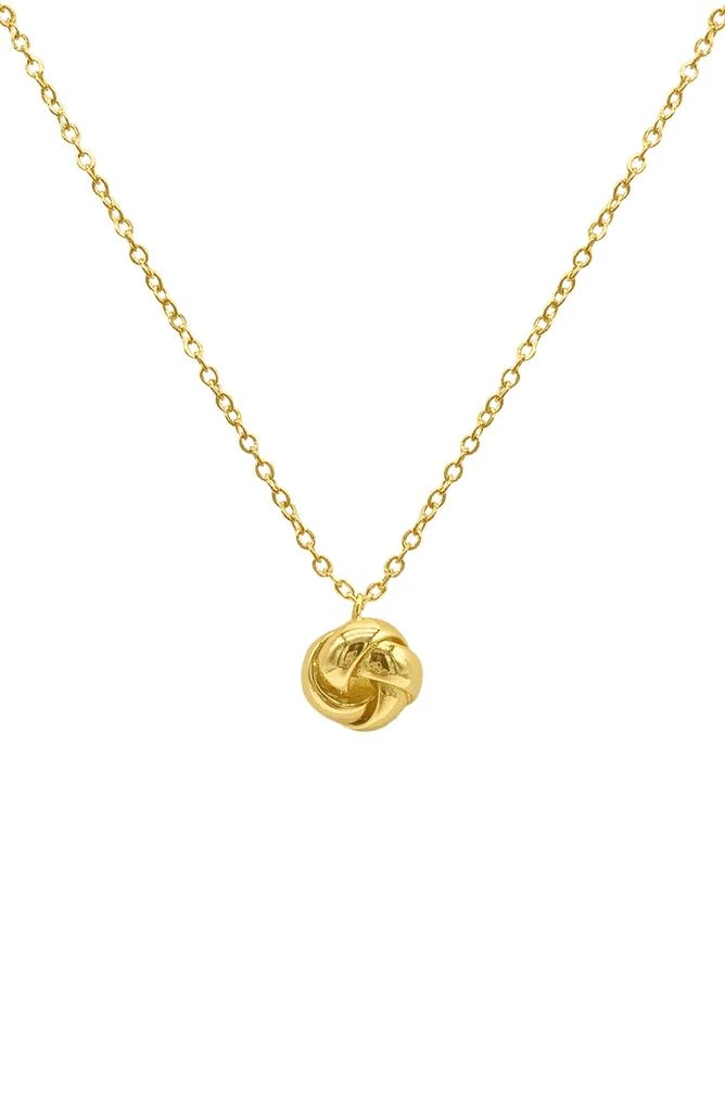 商品ADORNIA|14K Gold Plated Twisted Knot Pendant Necklace,价格¥151,第3张图片详细描述