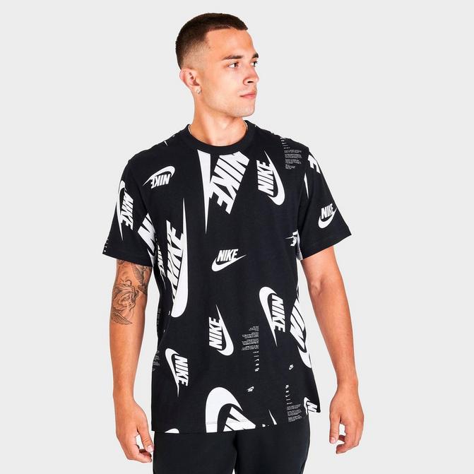 Men's Nike Sportswear All-Over Futura Print Short-Sleeve T-Shirt商品第1张图片规格展示