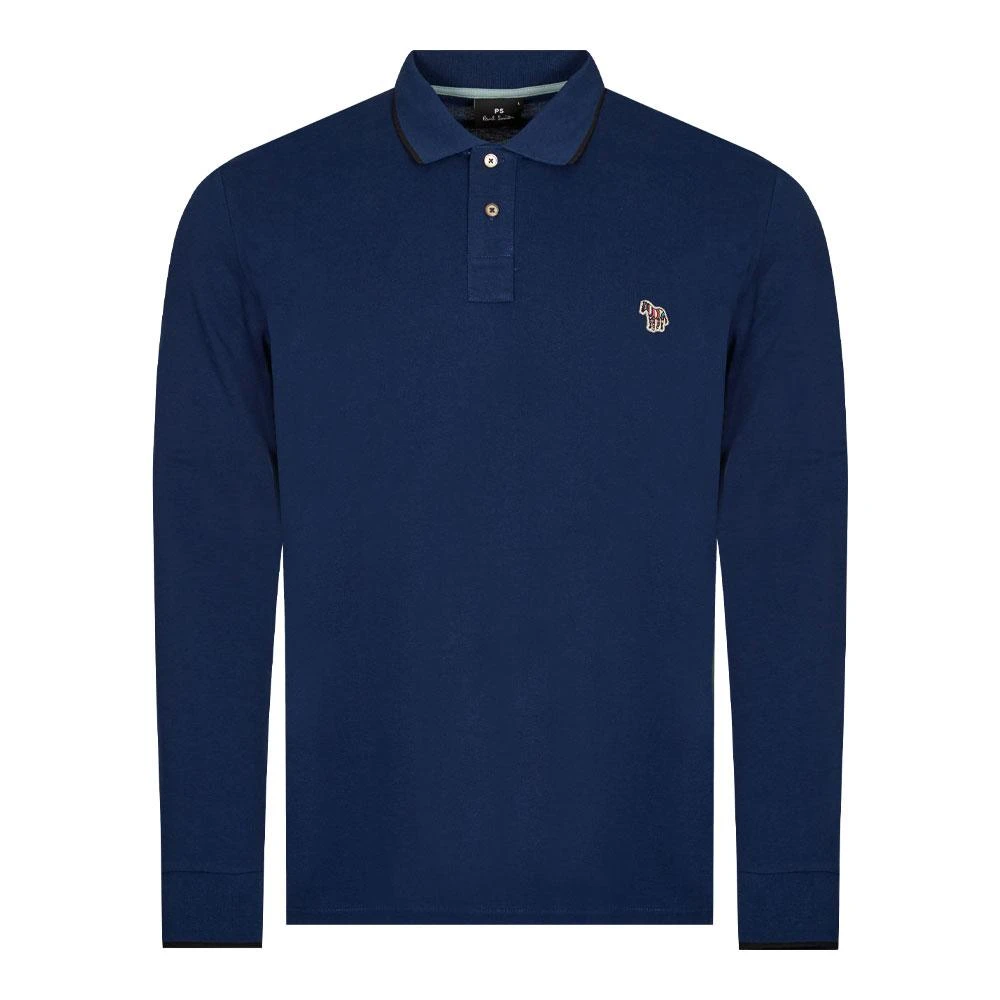 商品Paul Smith|Paul Smith Tipped Zebra Polo Shirt - Blue,价格¥383,第1张图片