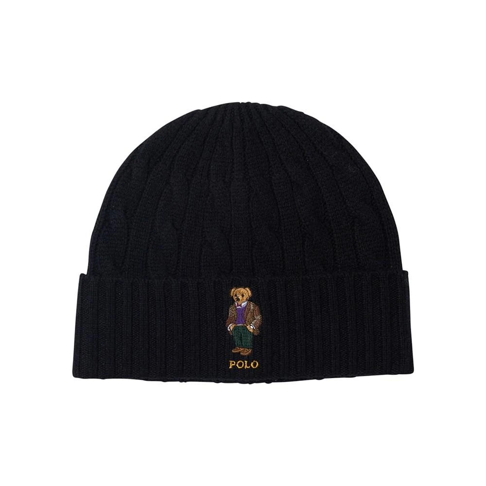 商品Ralph Lauren|Men's Classic Cable Heritage Bear Beanie,价格¥432,第1张图片