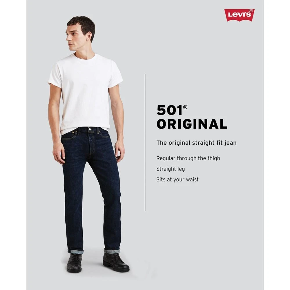 Men's 501® Original Fit Button Fly Non-Stretch Jeans 商品