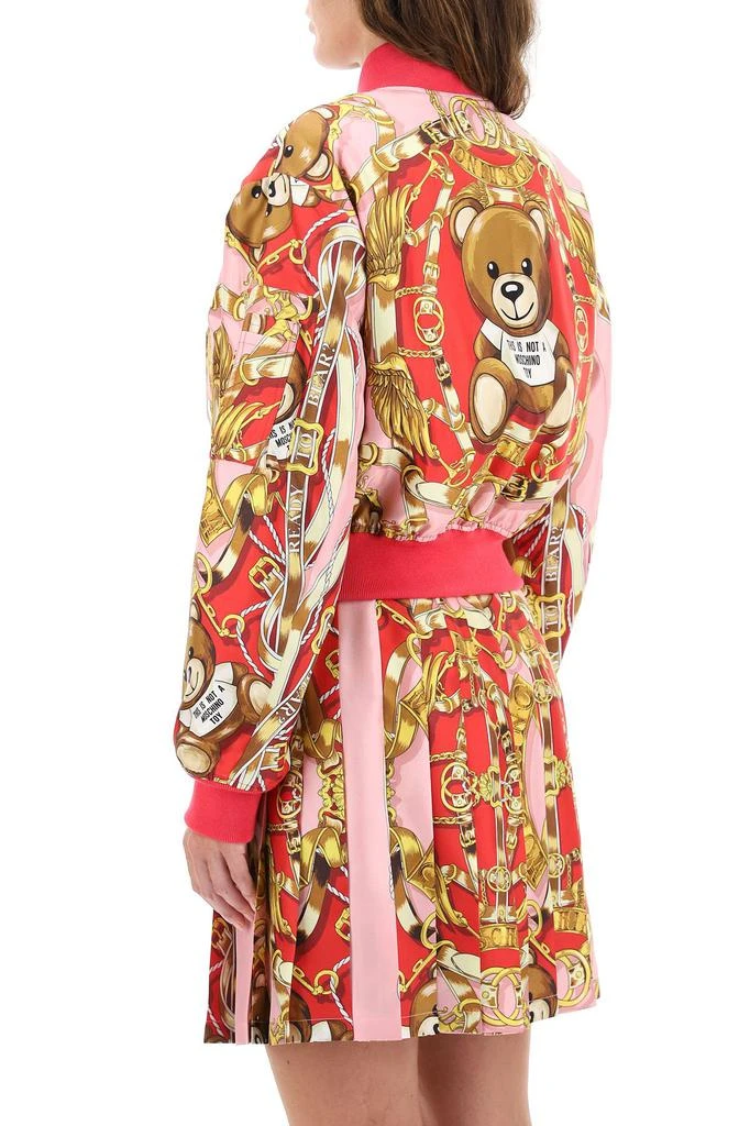 商品Moschino|SILK BOMBER WITH TEDDY SCARF PRINT,价格¥4629,第4张图片详细描述