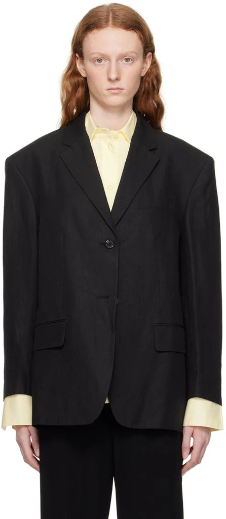 商品Theory|Black Boxy Blazer,价格¥1563,第1张图片